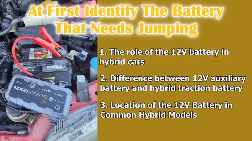 At First Identify The Battery That Needs Jumping
