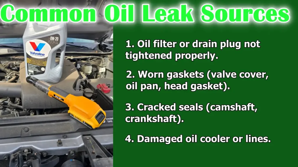 Common Sources of Oil Leaks