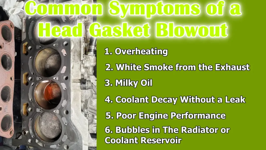 Common Symptoms of a Head Gasket Blowout