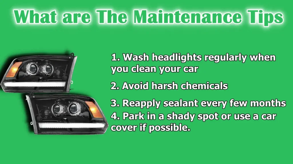 What are The Maintenance Tips