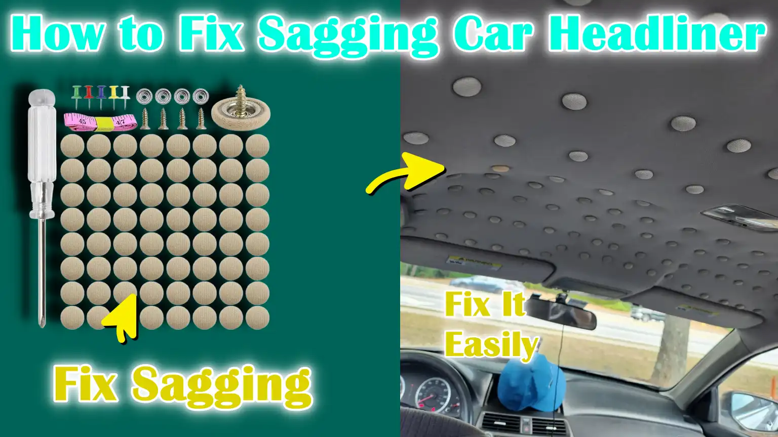 How to Fix Sagging Car Headliner