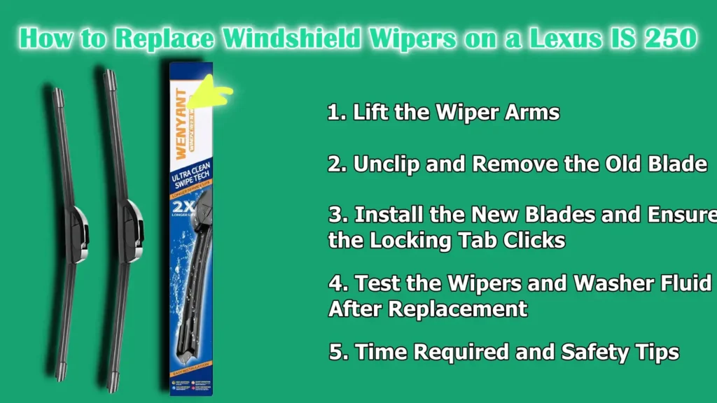 How to Replace Windshield Wipers on a Lexus IS 250