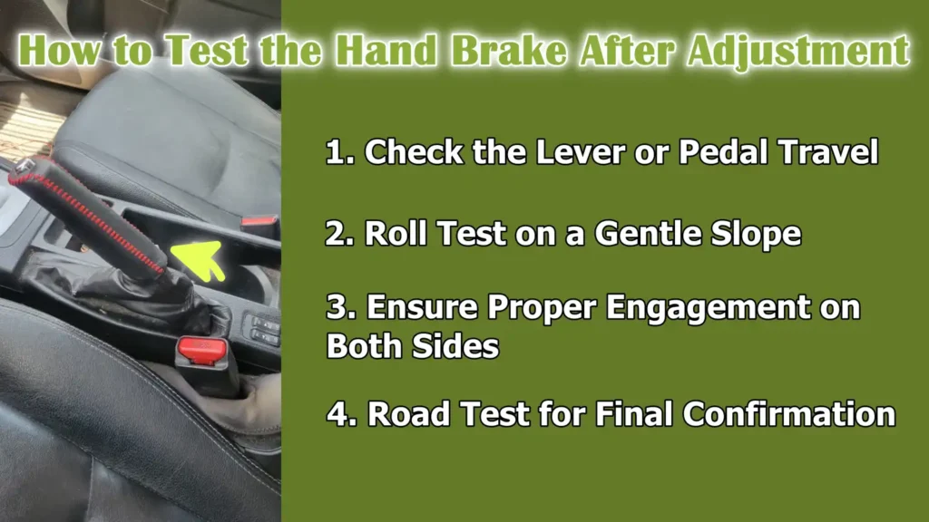 How to Test the Hand Brake After Adjustment