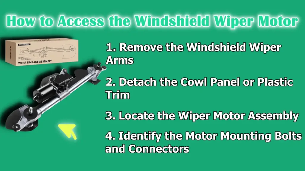 How to Access the Windshield Wiper Motor