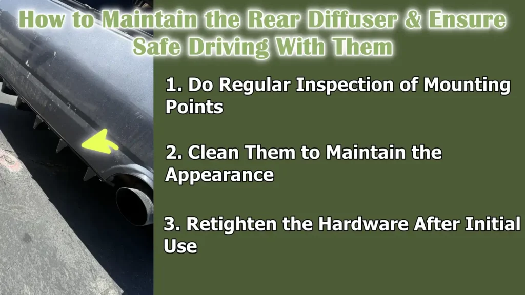 How to Maintain the Rear Diffuser & Ensure Safe Driving With Them
