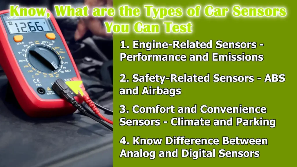 Know, What are the Types of Car Sensors You Can Test
