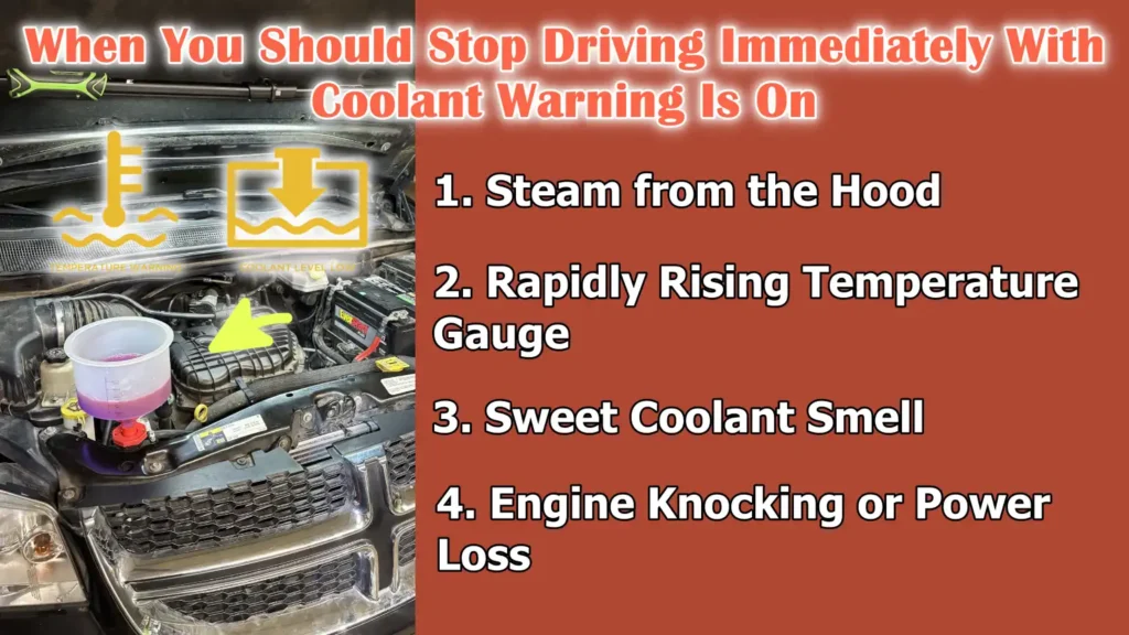 When You Should Stop Driving Immediately With Coolant Warning Is On