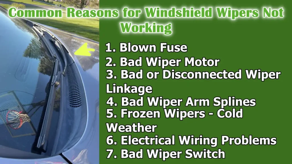 Common Reasons for Windshield Wipers Not Working
