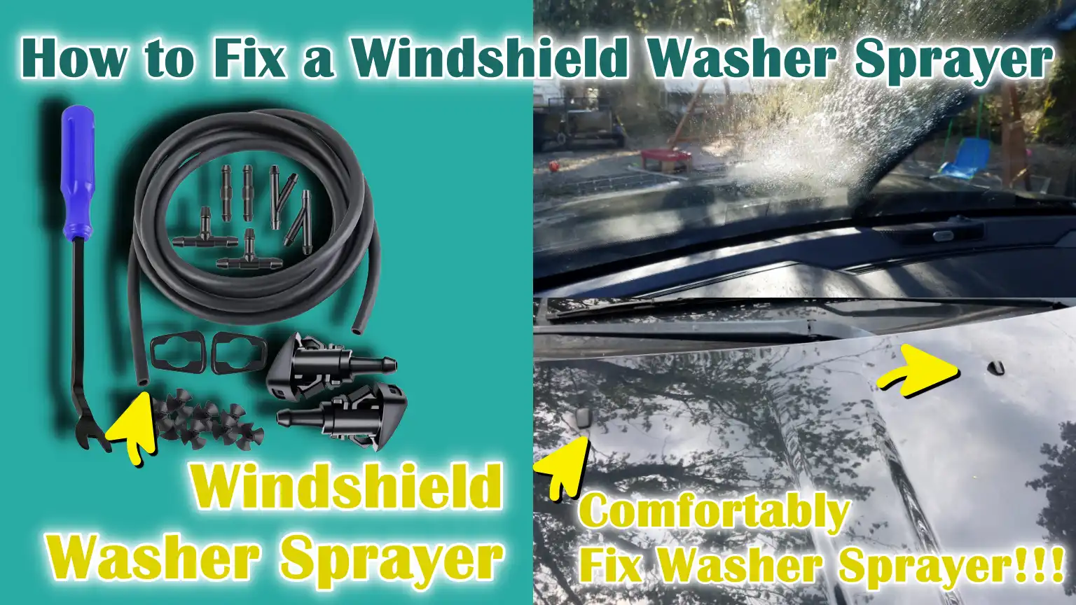 How to Fix a Windshield Washer Sprayer