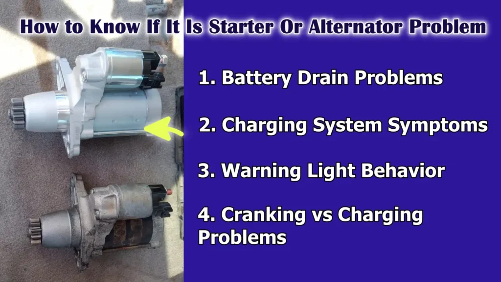 How to Know If It Is Starter Or Alternator Problem