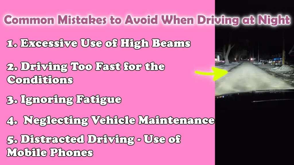 Common Mistakes to Avoid When Driving at Night