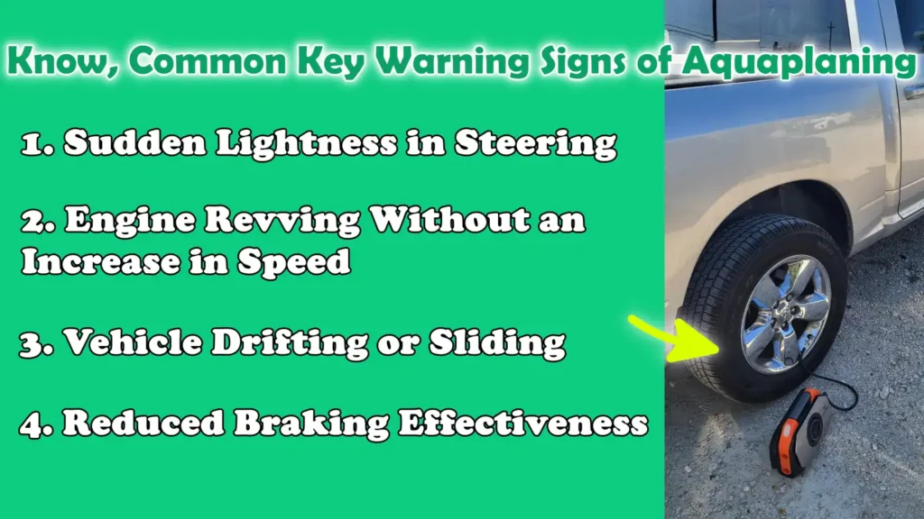 Know, Common Key Warning Signs of Aquaplaning